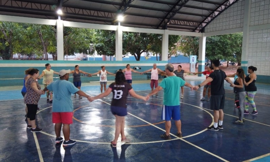 Secretaria de Sa�de oferta atividades f�sicas com acompanhamento de equipe multidisciplinar em Jaciara