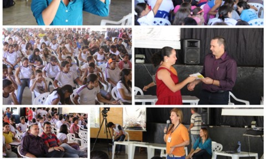 Alunos da rede p�blica e particular participaram de palestra de Sensibiliza��o Ambiental